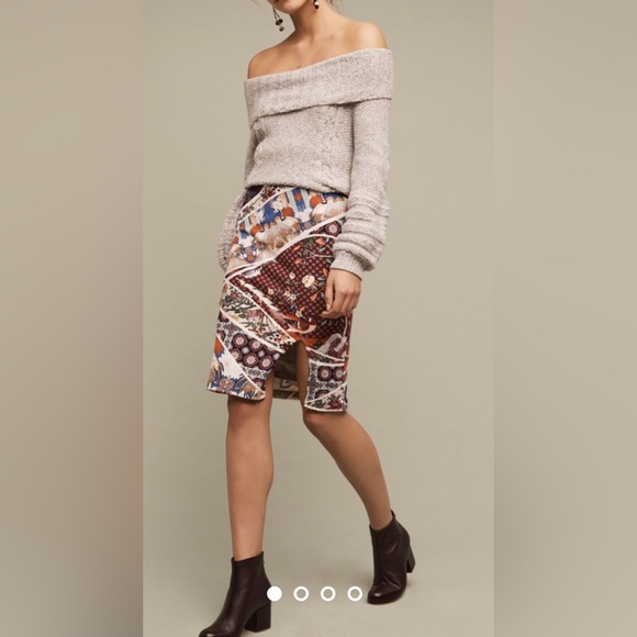 Anthropologie Maeve Vannia Asian Pencil Skirt - Picture 3 of 8